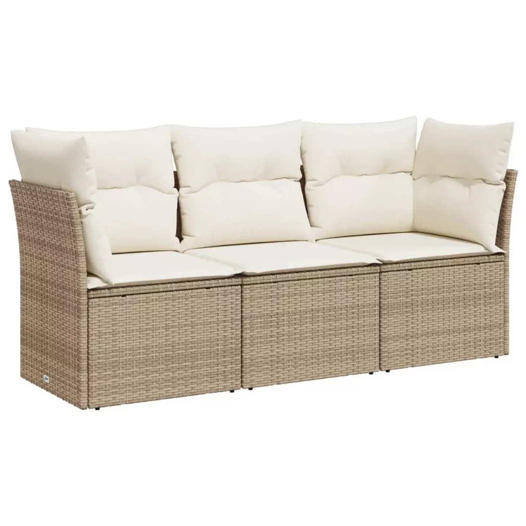VidaXL - Garten sofagarnitur poly-rattan, One Size, Beige