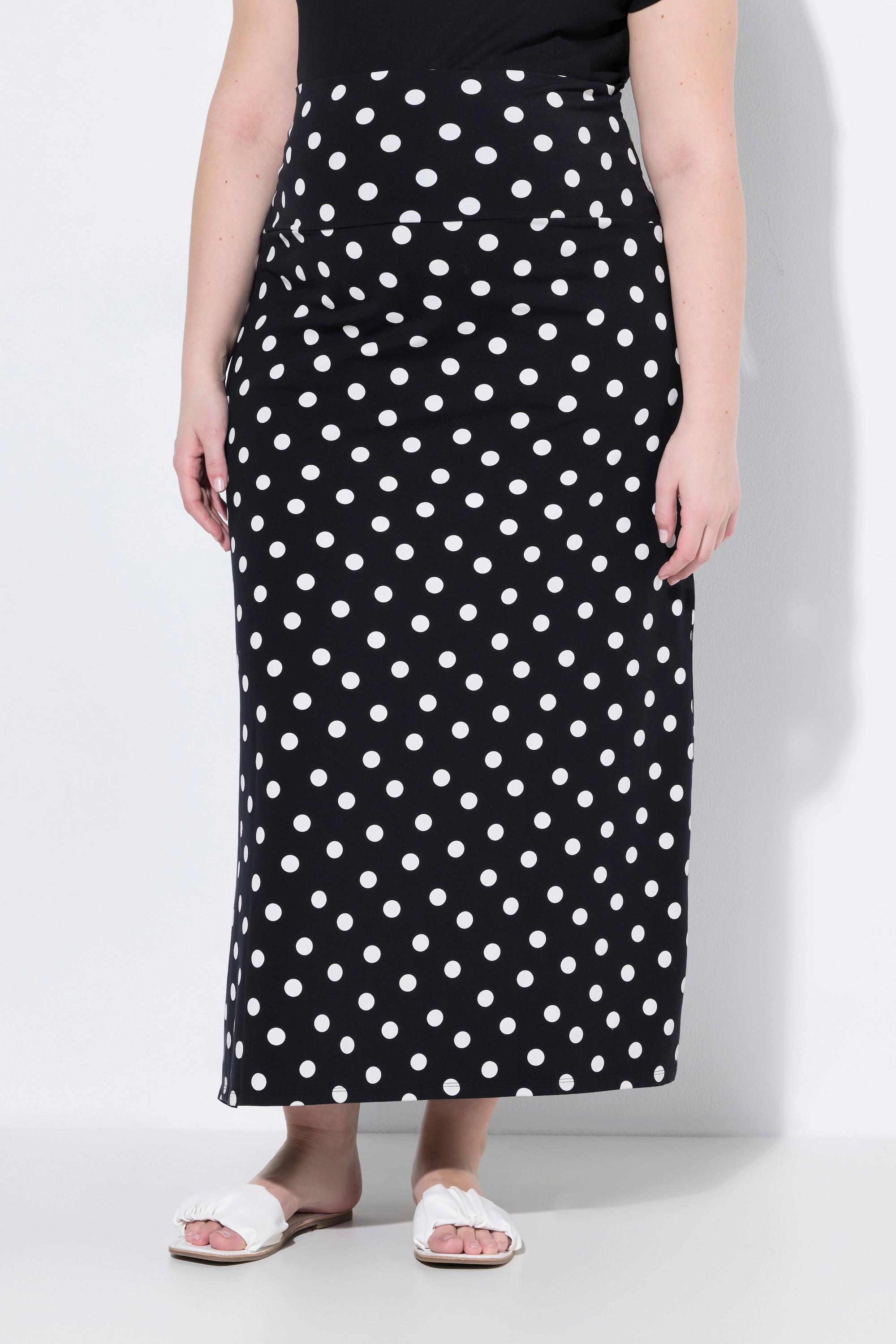 Ulla Popken Bellieva Gonna Maxi Jersey Fantasia Fascia Elastica  