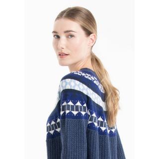 Studio Cashmere8  NAMI 26 Pull col rond torsardé en jacquard - 100% cachemire 