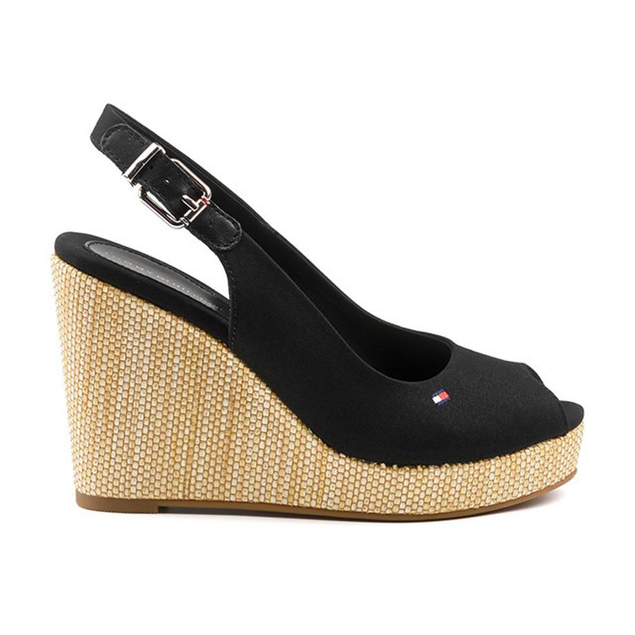 TOMMY HILFIGER Iconic Elena Sling Back Sandale Compensée  