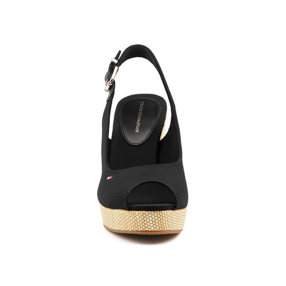 TOMMY HILFIGER Iconic Elena Sling Back Sandale Compensée  