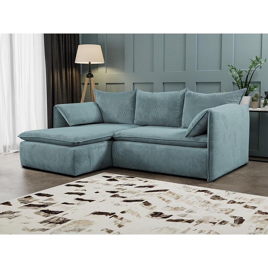 PASCAL MORABITO Canapé d'angle conible en velours côtelé TEODORA de PASCAL MORABITO Angle gauche  