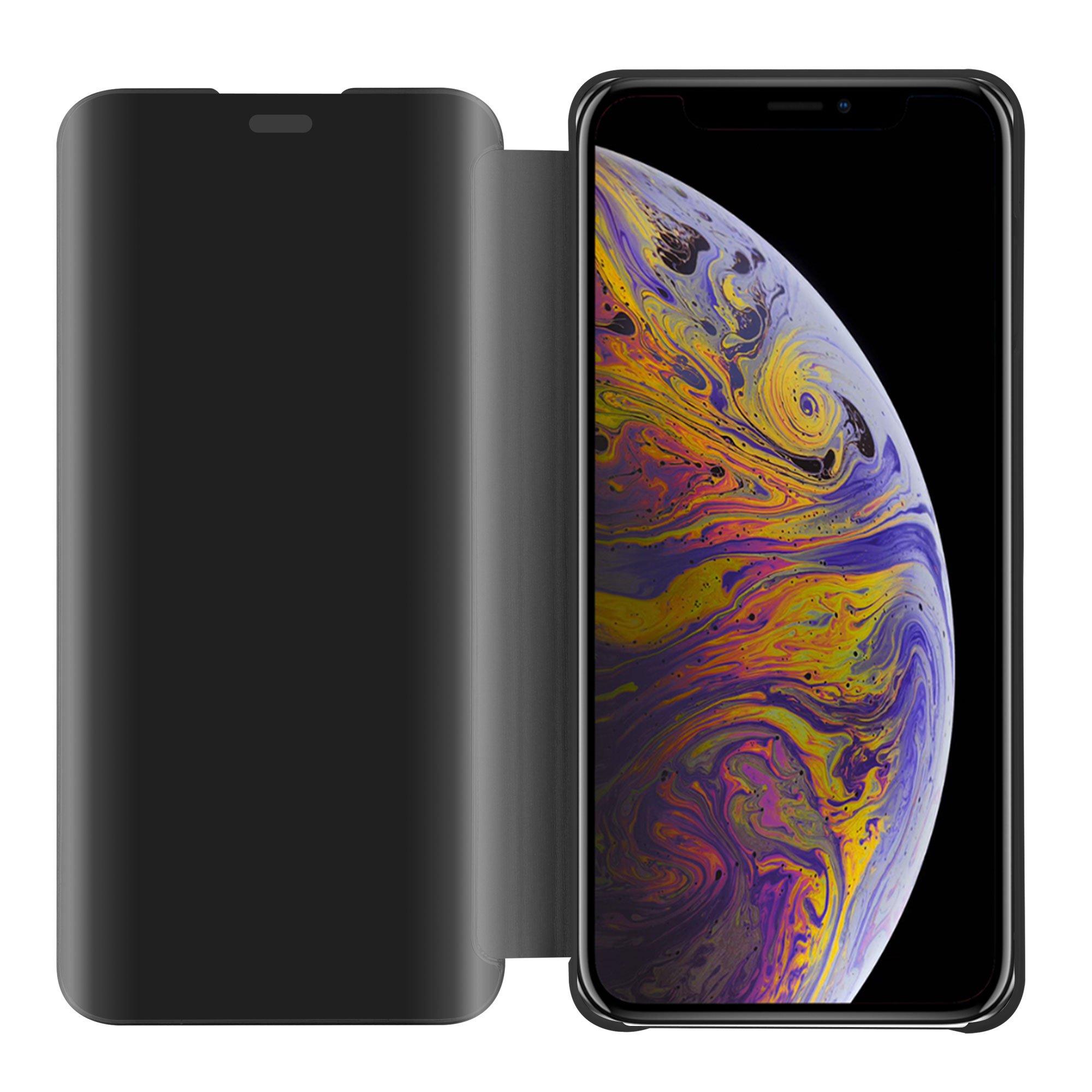 Cadorabo  Housse compatible avec Apple iPhone XS MAX - Clear View étui de protection miroir avec fonction de support Protection à 360 degrés 