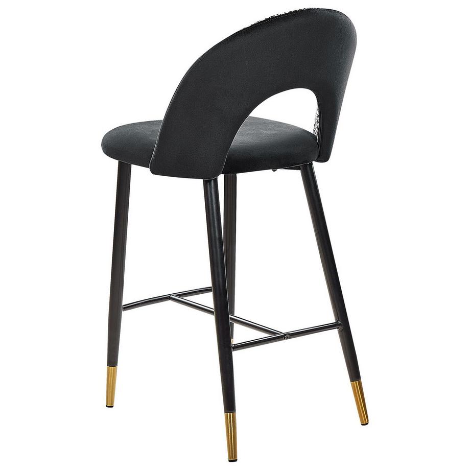 Beliani Set mit 2 Barstühlen aus Samtstoff Retro FALTON  