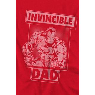 Iron Man  Invincible Dad TShirt  Vatertag 