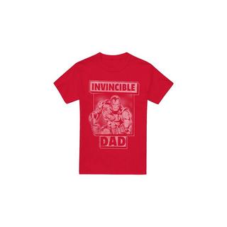 Iron Man  Invincible Dad TShirt  Vatertag 