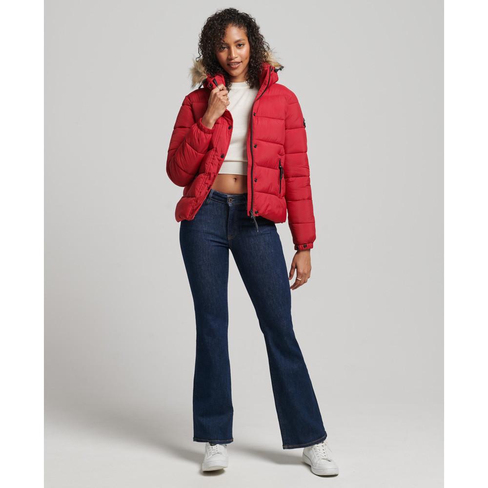 Superdry  kurze daunenjacke mit kapuze, damen 