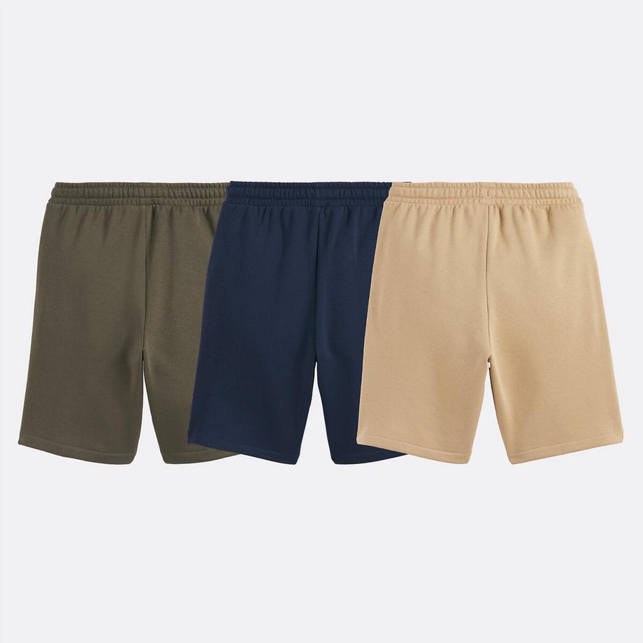 La Redoute Collections  3er-Pack Bermudas aus Sweatware 