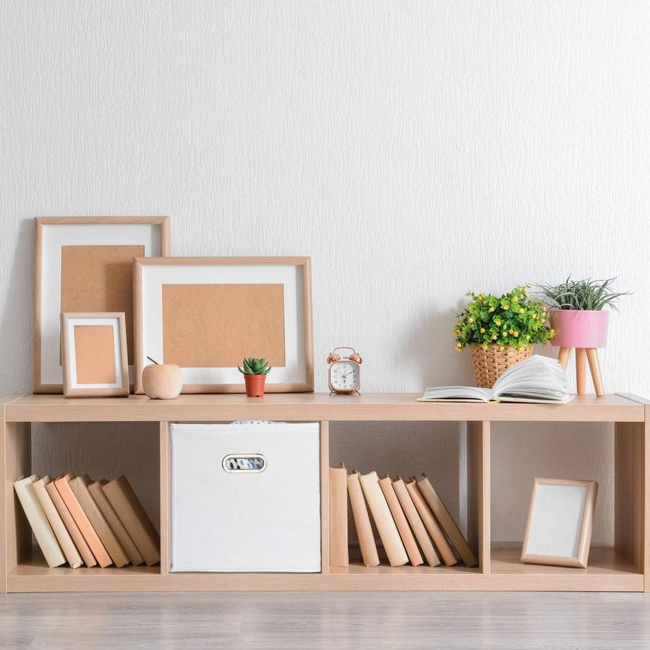 B2X Set di 2 scatole portaoggetti in tessuto  