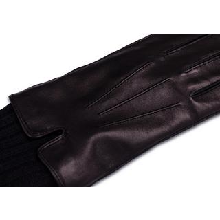 CASH-MERE.CH Gants en cuir à doublure allongée et fonction écran tactile  