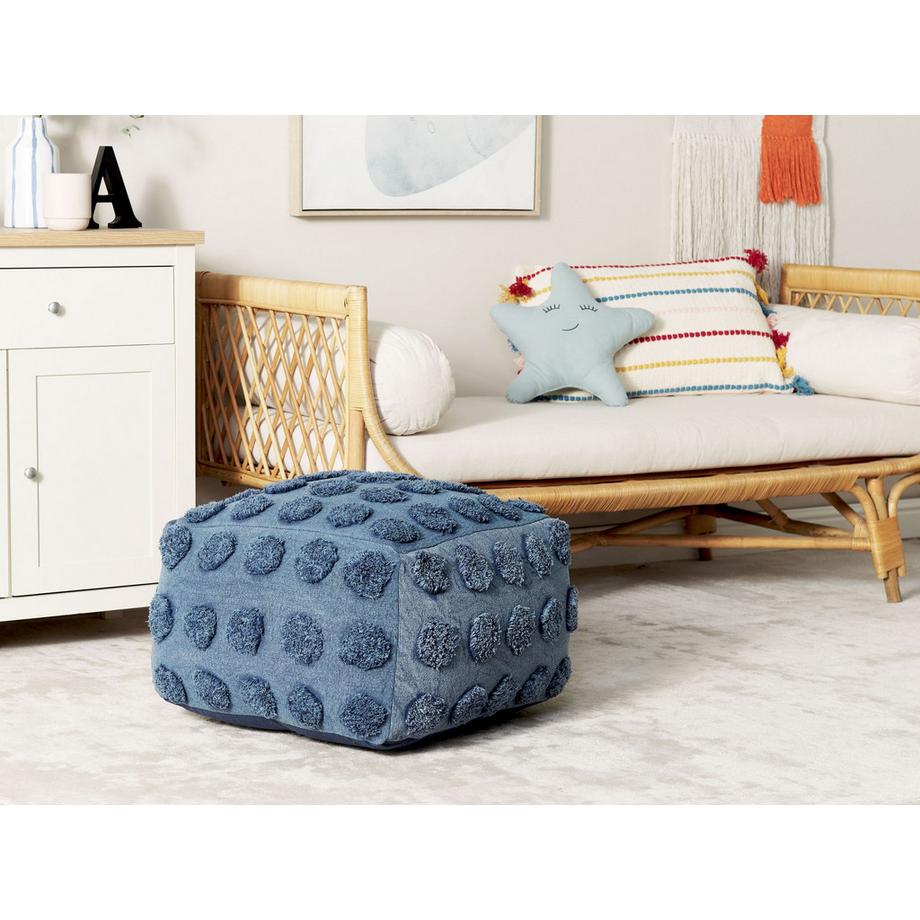 Beliani Pouf aus Baumwolle Boho VISHVI  