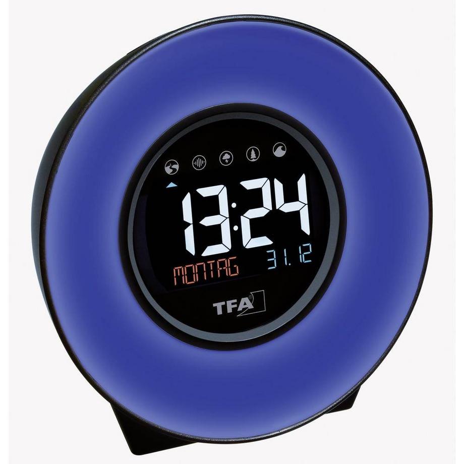 TFA Dostmann MOOD LIGHT Lichtwecker mit Naturgeräuschen und Farbwechsel-Stimmungslicht  