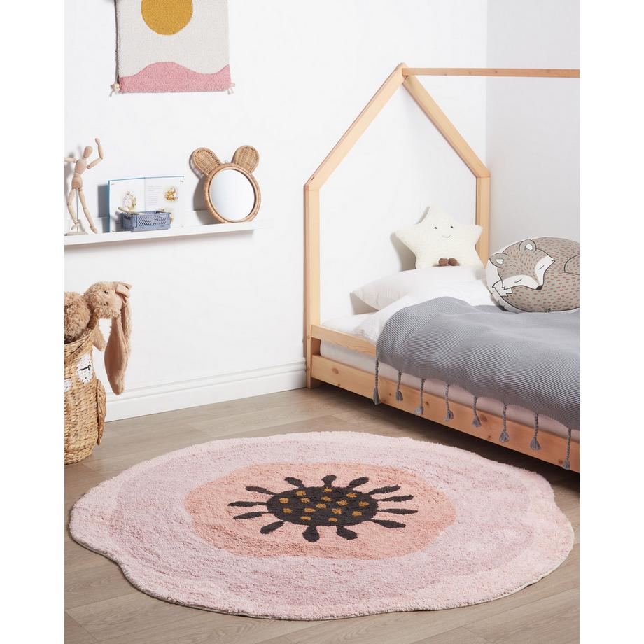 Beliani Kinderteppich aus Baumwolle Boho KHARAT  