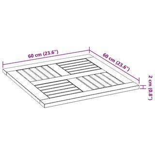 VidaXL piano del tavolo Legno di acacia  