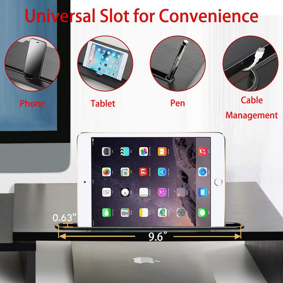 Intirilife  Supporto Per Monitor, Supporto Da Scrivania Regolabile In Lunghezza (3 Pezzi) 