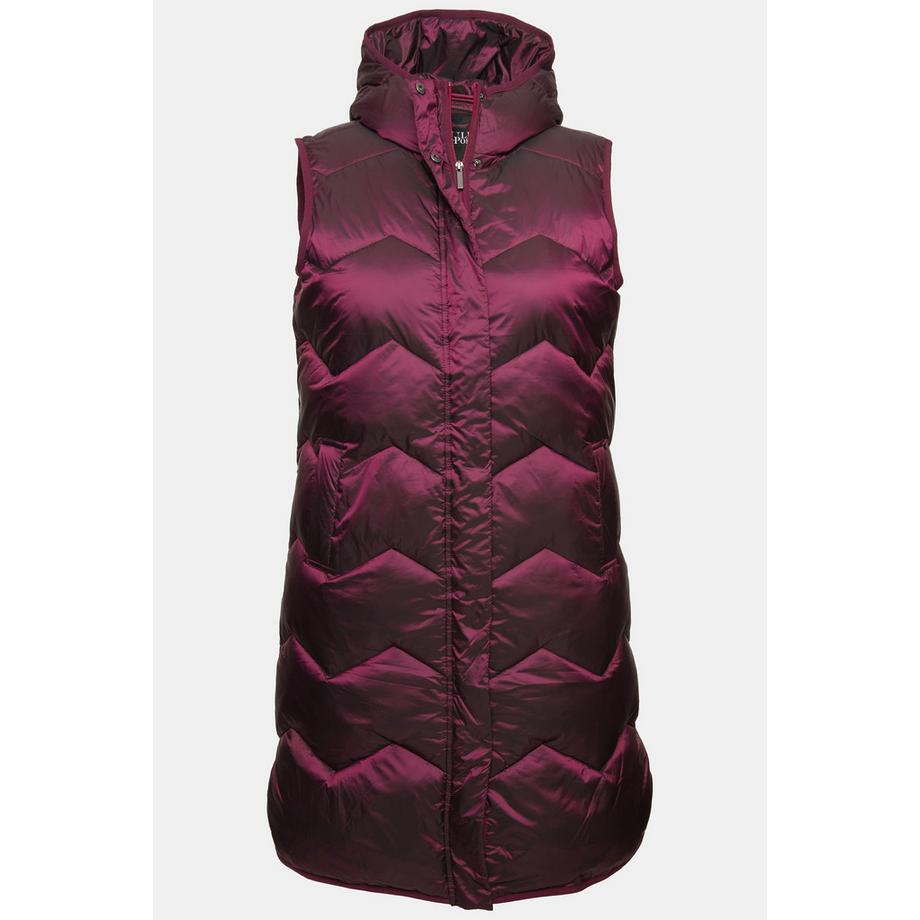 Ulla Popken HYPRAR Gilet Matelassé Fonctionnel Capuche Col Montant Recyclé  