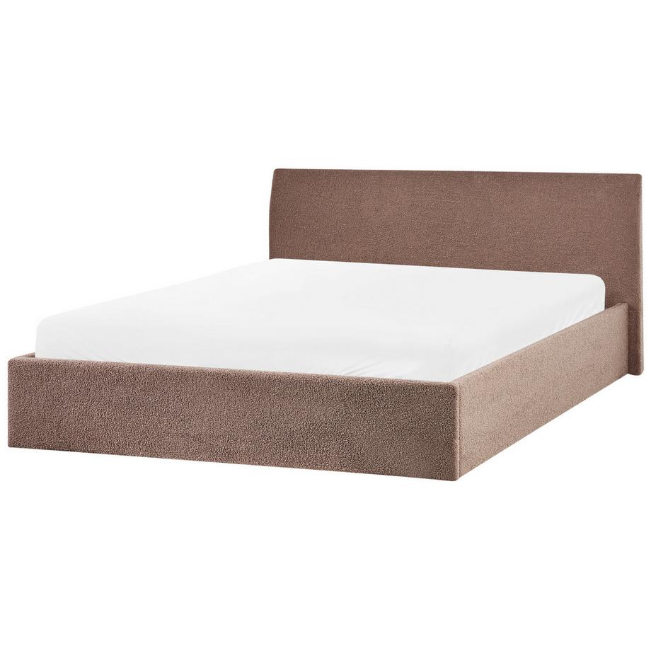 Beliani Letto contenitore en Bouclé  ORBEY  