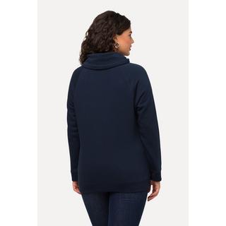 Ulla Popken  Sweat-shirt à col montant et manches longues, poches, flocon de neige 