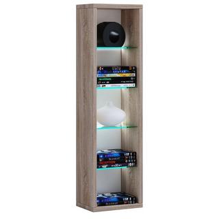 VCM Holzregal stehend | platzsparender CD-Schrank | Elegantes DVD-Regal stehend | Blu-Ray Regal | CD Regal - Rasato  