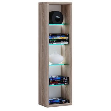 Holzregal stehend | platzsparender CD-Schrank | Elegantes DVD-Regal stehend | Blu-Ray Regal | CD Regal - Rasato