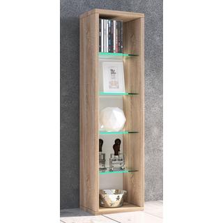 VCM Holz CD DVD Stand Aufbewahrung Standregal Bücherregal Deko Regal Glas Rasato  