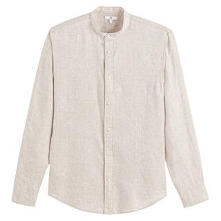 La Redoute Collections Signature Gerades Leinenhemd Stehkragen  