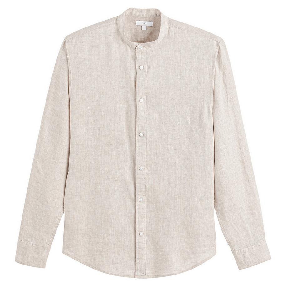 La Redoute Collections Signature Camicia Dritta Lino Collo Coreana  