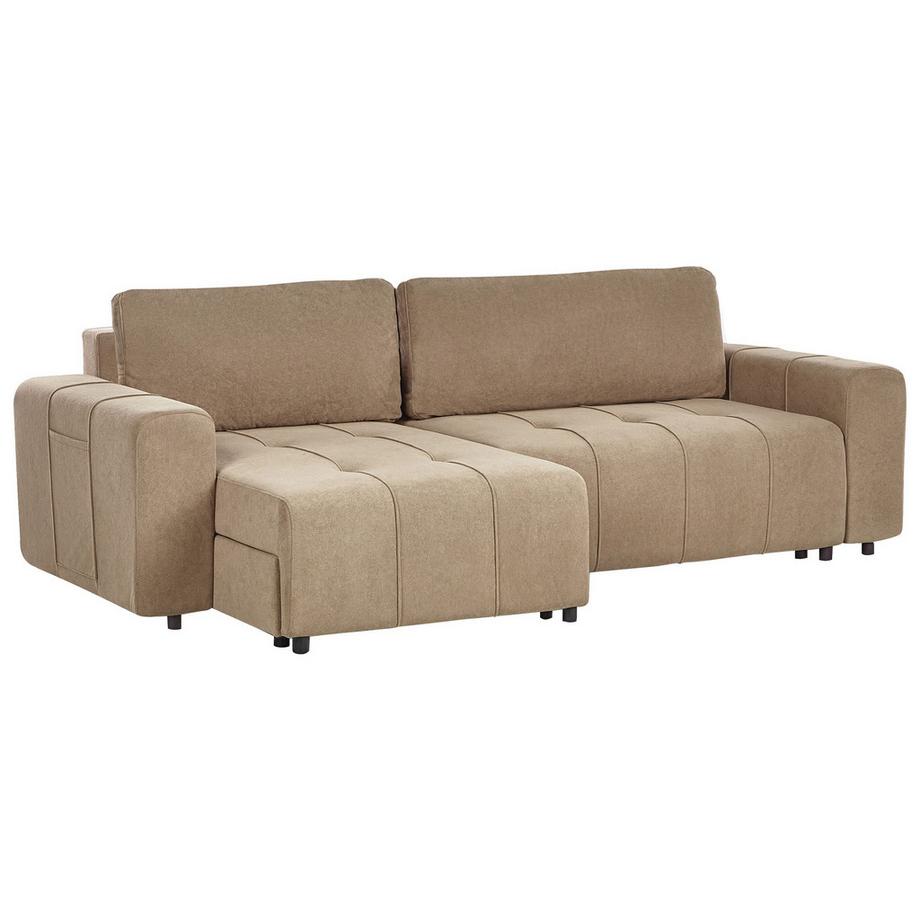 Beliani Canapé d'angle côté droit en Tissu Moderne INNVIK  