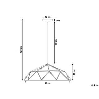 Beliani Lampe suspension en Métal Moderne SENIA  