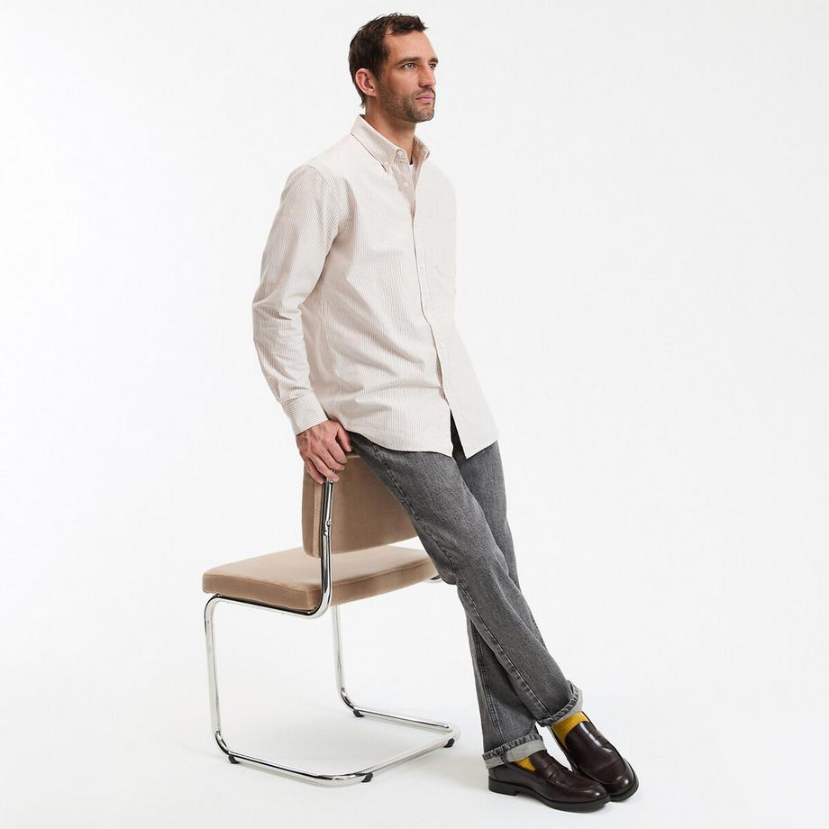 La Redoute Collections Gestreiftes Langarmhemd  