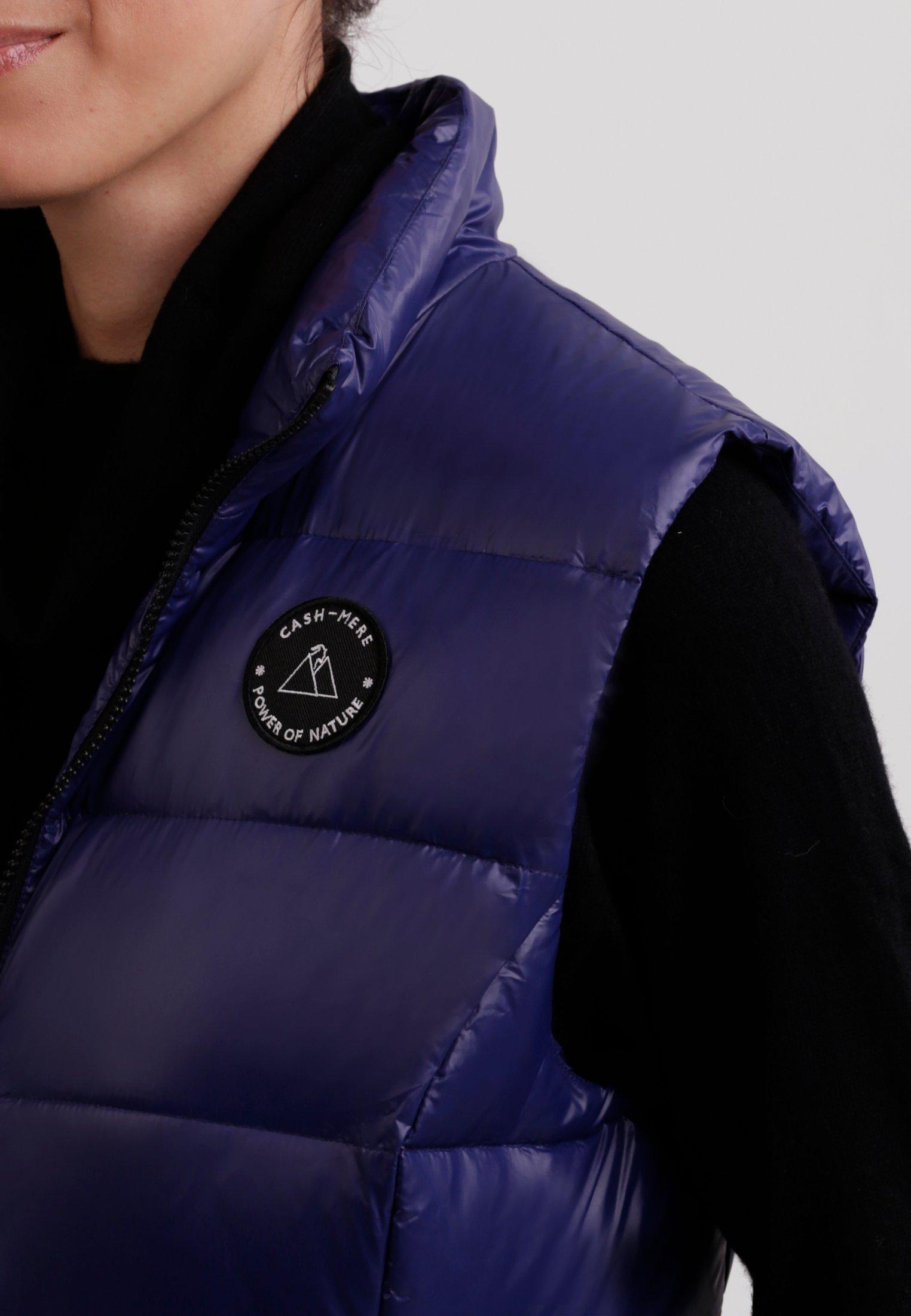 CASH-MERE.CH Daunengilet mit Kaschmirfutter Glänzende Optik  