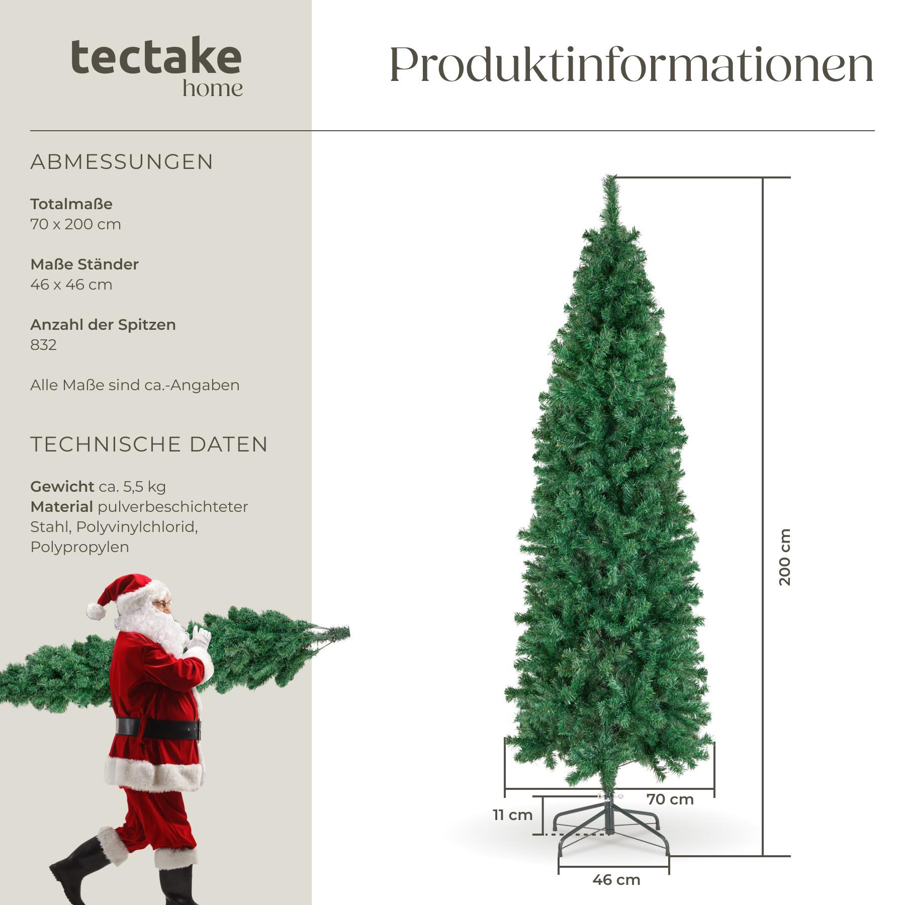 Tectake Sapin de Noël artificiel COMETE, aspect naturel  