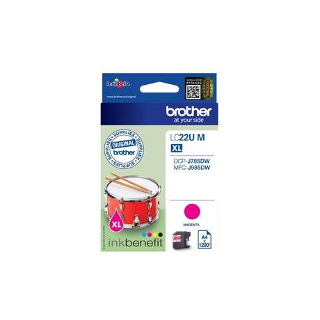 brother  LC-22UM cartuccia d'inchiostro Originale Resa elevata (XL) Magenta 