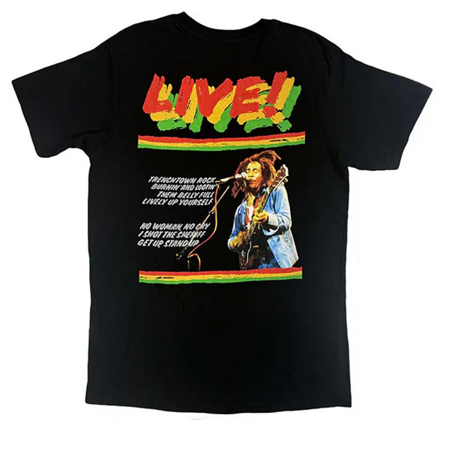Bob Marley  T-ShirtMotiftyle Imprimé Au Dos Live Concert 