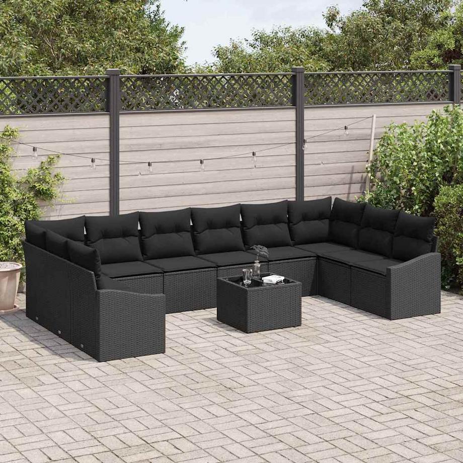 VidaXL Mobilier de jardin poly rattan  