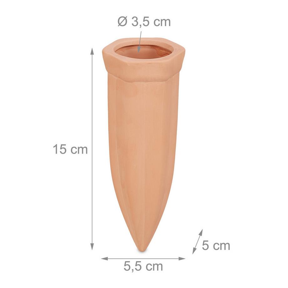 B2X  Kegel aus Ton zur Bewässerung im 6er-Set 