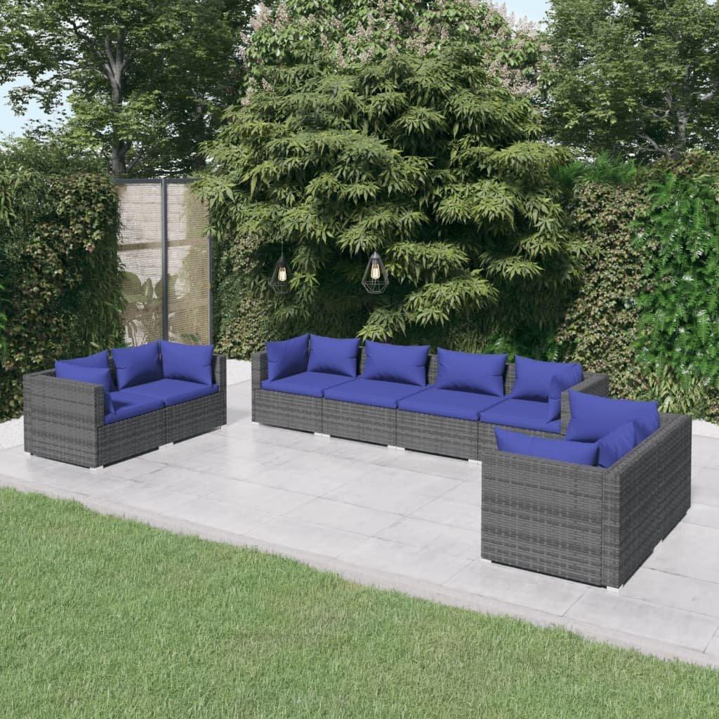 VidaXL set salotto da giardino Polirattan  