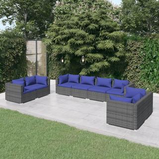 VidaXL set salotto da giardino Polirattan  