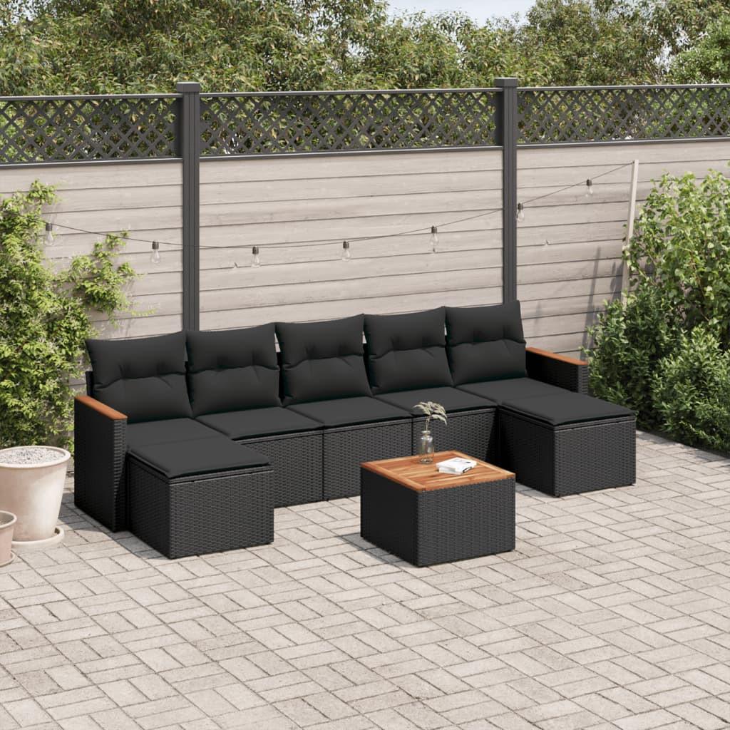 VidaXL Ensemble de canapés de jardin rotin synthétique  