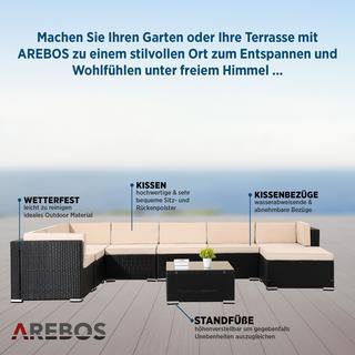 Arebos Polyrattan Gartenmöbel Gartenset Lounge Garnitur Set Sitzgruppe  