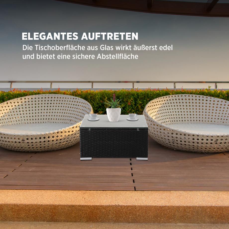Arebos Mobilier de jardin polyrotin Ensemble d'extérieur Ensemble salon lounge  