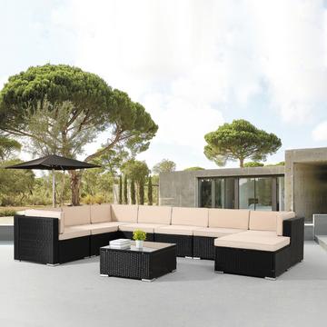 Polyrattan Mobili da giardino Set per esterni Set di mobili per patio