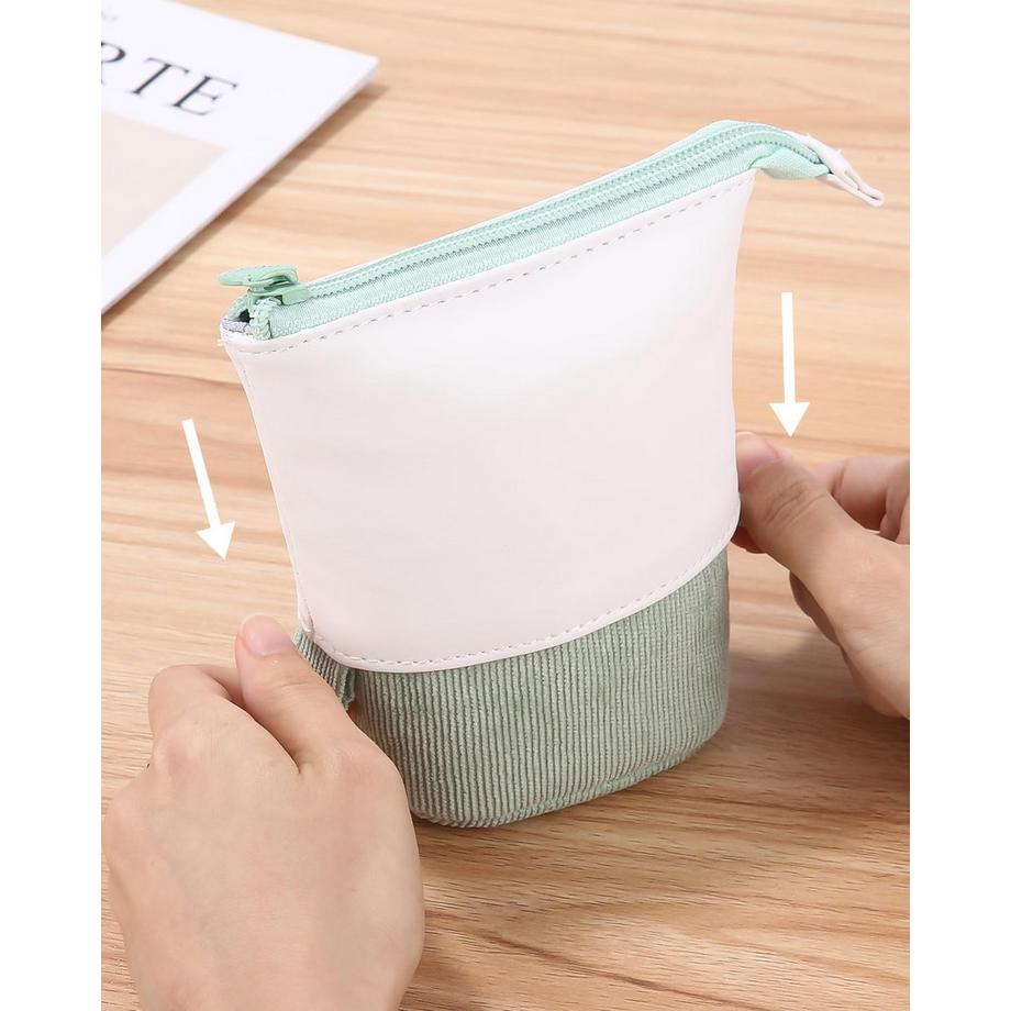 Only-bags.store Trousse à crayons zippée, trousse à crayons télescopique, trousse à crayons 2-en-1, adolescent  