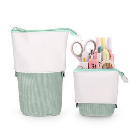 Only-bags.store Trousse à crayons zippée, trousse à crayons télescopique, trousse à crayons 2-en-1, adolescent  