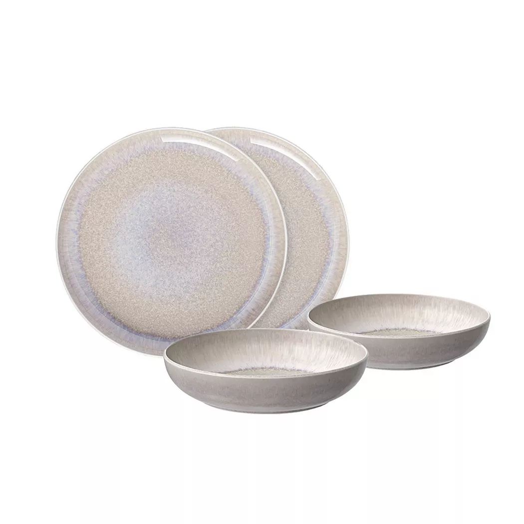 like. by Villeroy & Boch Tafel-Set Perlemor Sand 4er Set