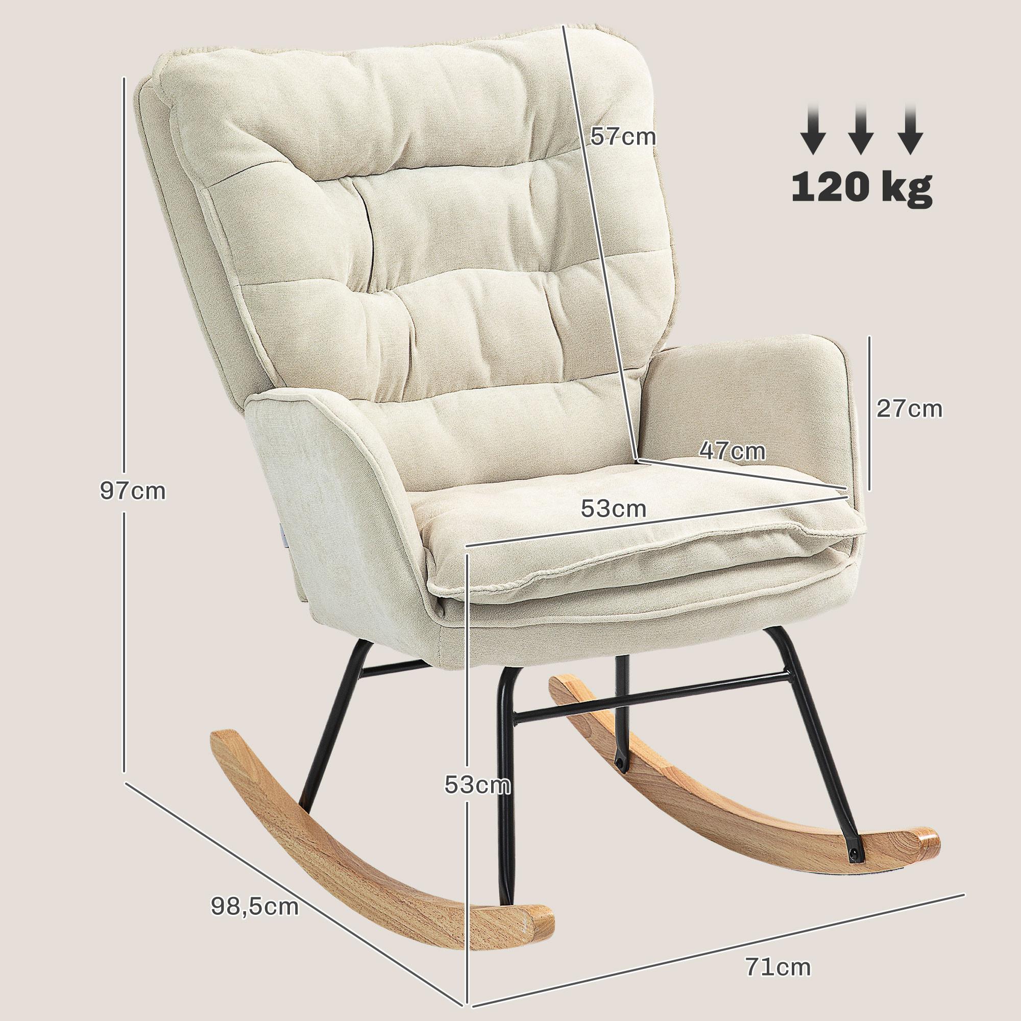 HOMCOM Fauteuil à bascule  