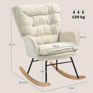 HOMCOM Fauteuil à bascule  