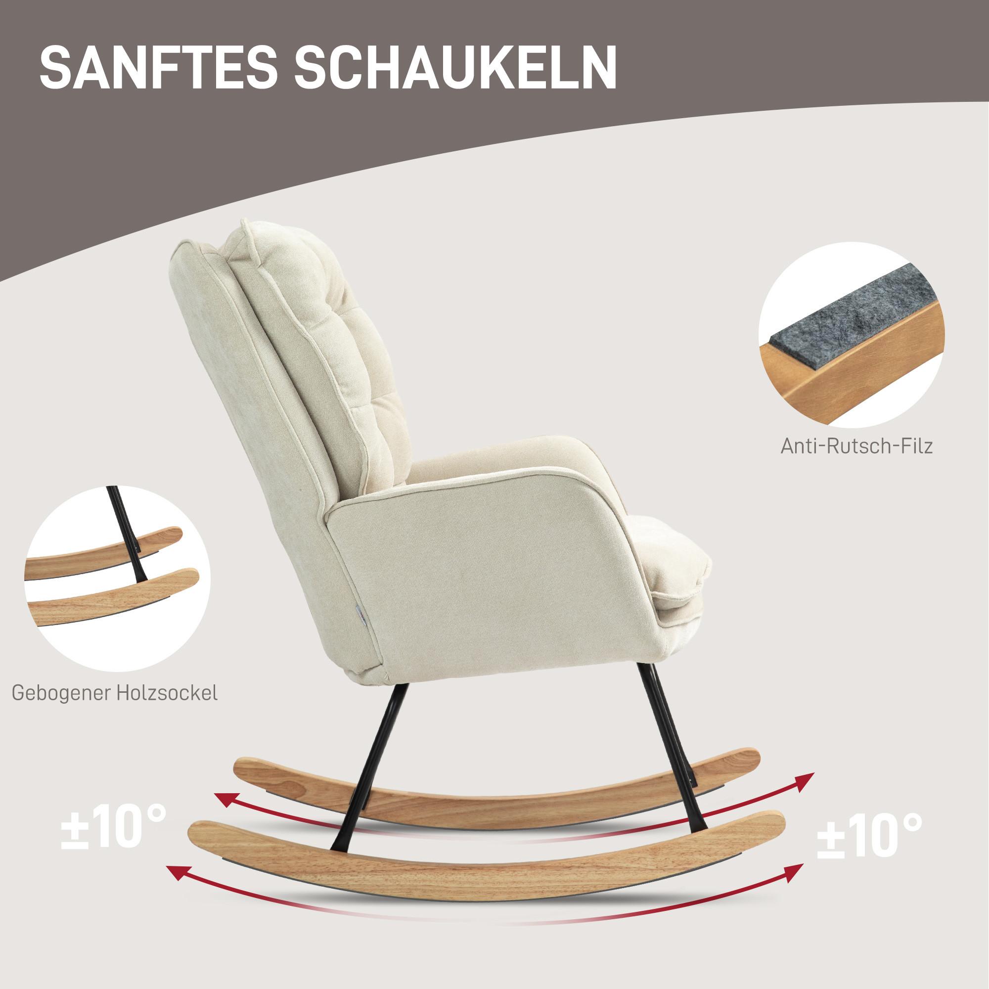 HOMCOM Fauteuil à bascule  