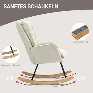 HOMCOM Fauteuil à bascule  