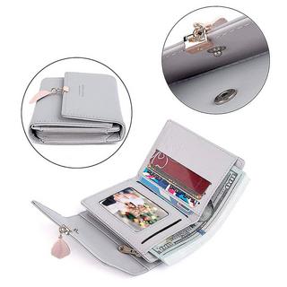 Only-bags.store Portafoglio piccolo in ecopelle liscia con scomparti multipli  